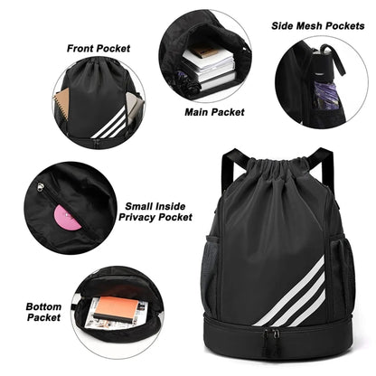 Basketball Gym Drawsting Sports Backpacks