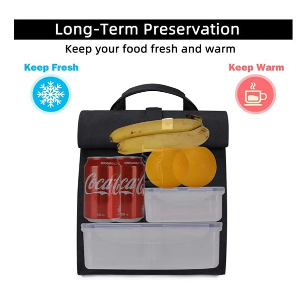Insulated Roll Top Lunch Bag