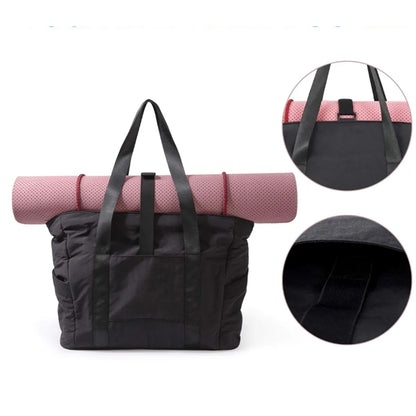 Top Handle Handbag With Yoga Mat Buckle
