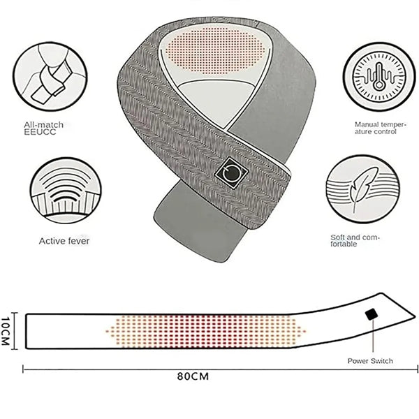 Heating scarf with 3 heat settings
