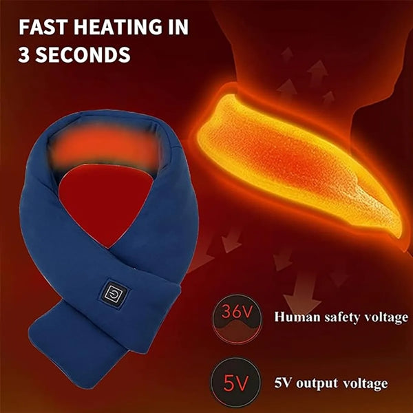 Heating scarf with 3 heat settings
