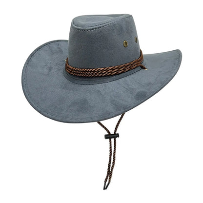 Adult Casual Solid Wide Brim Western Cowboy Sun Hat