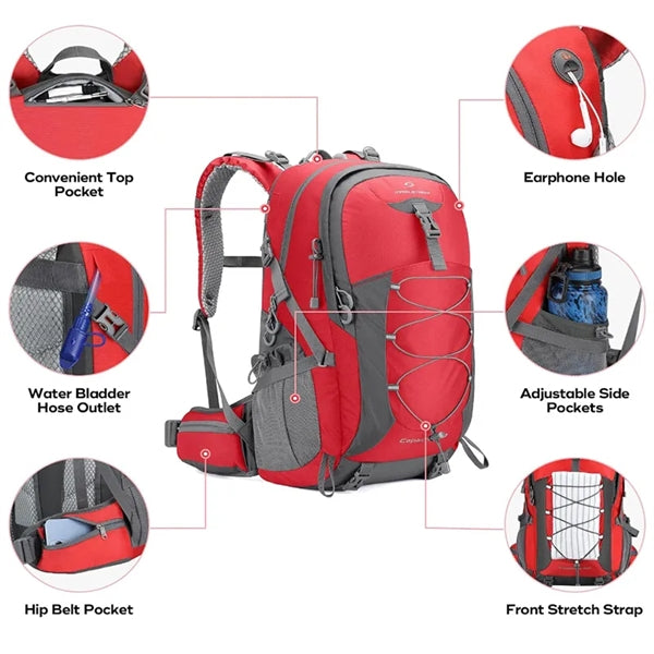 40L Waterproof Lightweight Travel Hiking Backpack