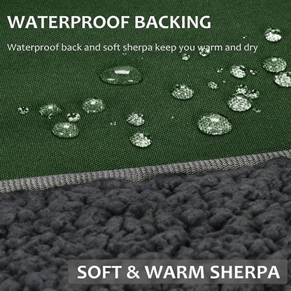 59"x 79" Fleece Outdoors Camping Waterproof Throw Blanket