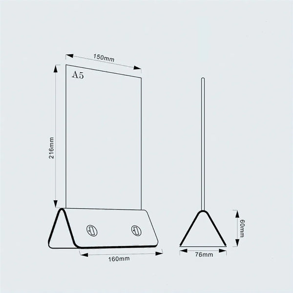 Custom USB Table Charger Tent Protable Menu Holder
