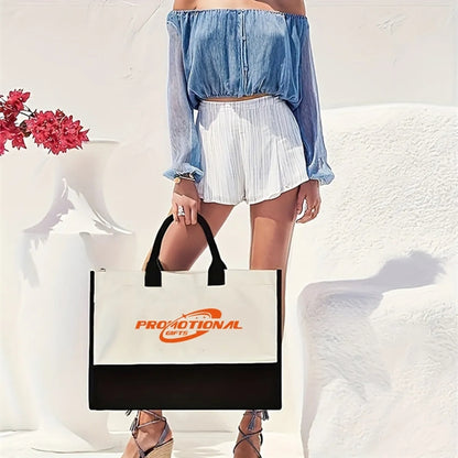 Personalized Initial Canvas Tote Makeup Bag