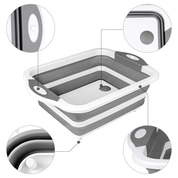 Multifunctional Kitchen Collapsible Cutting Board Basket