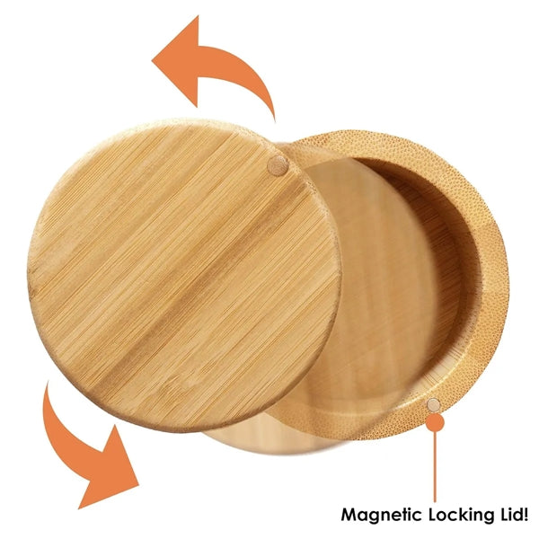 Custom Bamboo Portable Container Box with Lid