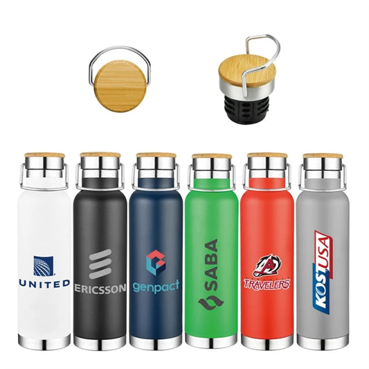 Stainless Steel Sport Bamboo Lid Insulated Bottle