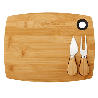 Bamboo Cheese Board Charcuterie Set