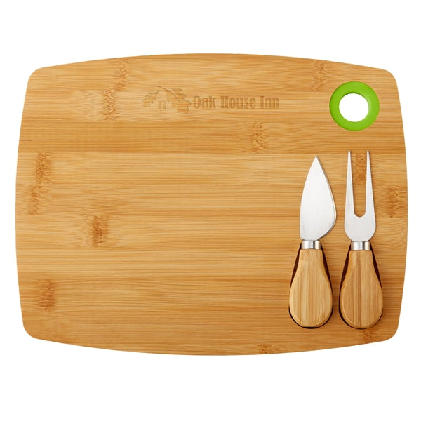 Bamboo Cheese Board Charcuterie Set