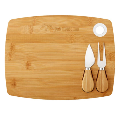 Bamboo Cheese Board Charcuterie Set