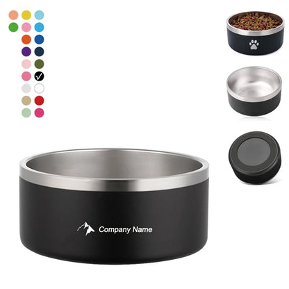 Stainless Steel Double Walled Pet Bowls