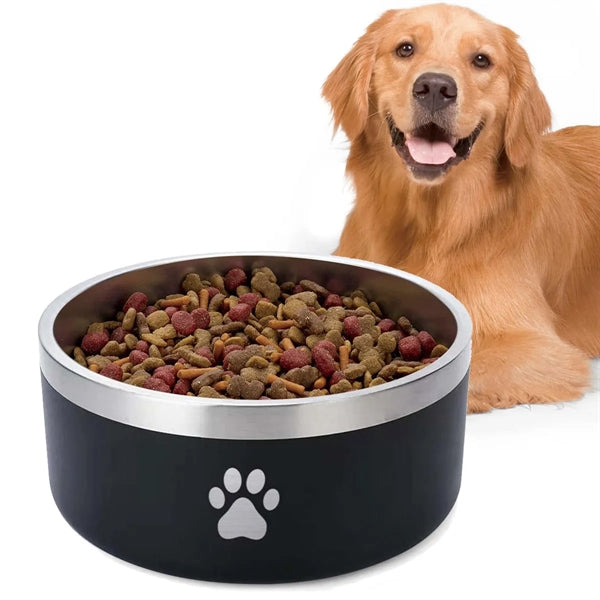 Stainless Steel Double Walled Pet Bowls