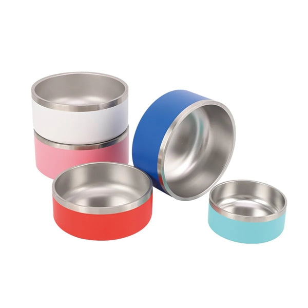 Stainless Steel Double Walled Pet Bowls