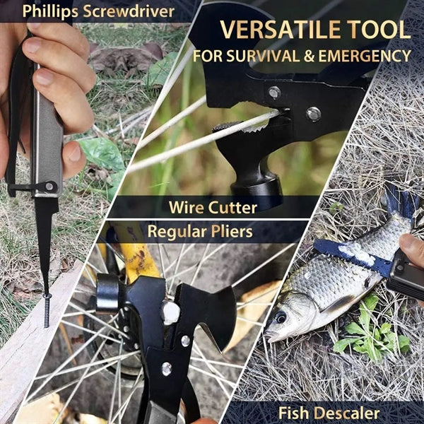 Custom Multitool Hatchet Camping Axe Hammer Saw Screwdrivers