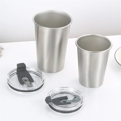 Stainless Steel Tumbler With Straw And Lid