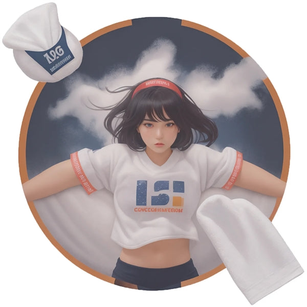15" X 18" Sublimated Serged Hem Microfiber Rally Towel