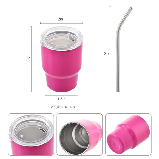 2Oz Cute Shot Glasses With Straw
