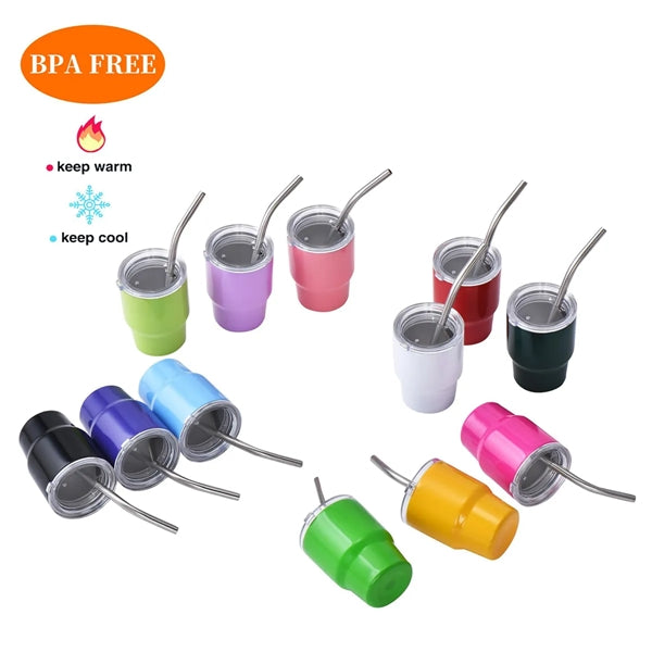 2Oz Cute Shot Glasses With Straw