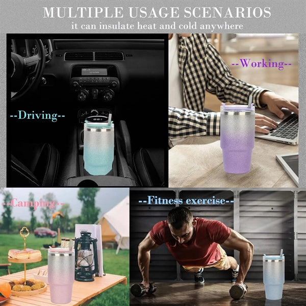 30Oz Insulated Mug Tumbler With Straw