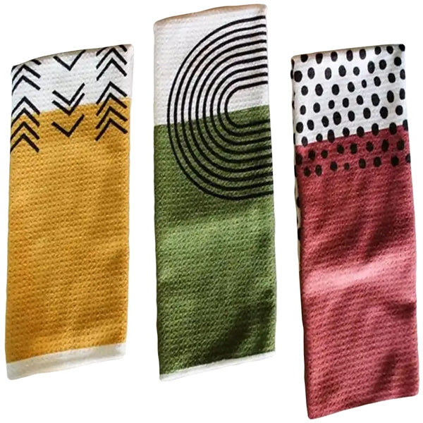 16" X 25" Sublimation Serged Edges Waffle Weave Towel