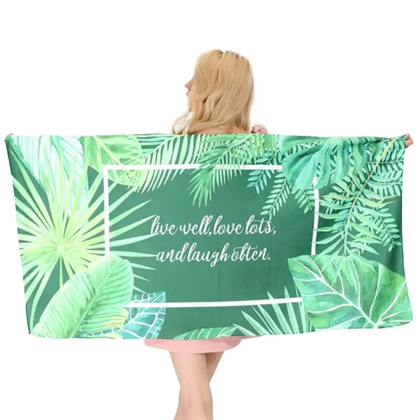 28" x 58" Dye-Sublimation Silk Touch Velour Beach Towel