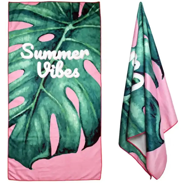 28" x 58" Dye-Sublimation Silk Touch Velour Beach Towel