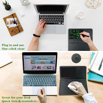 3 in 1 wireless Charging Mouse Pad with LCD Writing Tablet