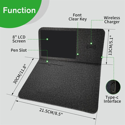 3 in 1 wireless Charging Mouse Pad with LCD Writing Tablet