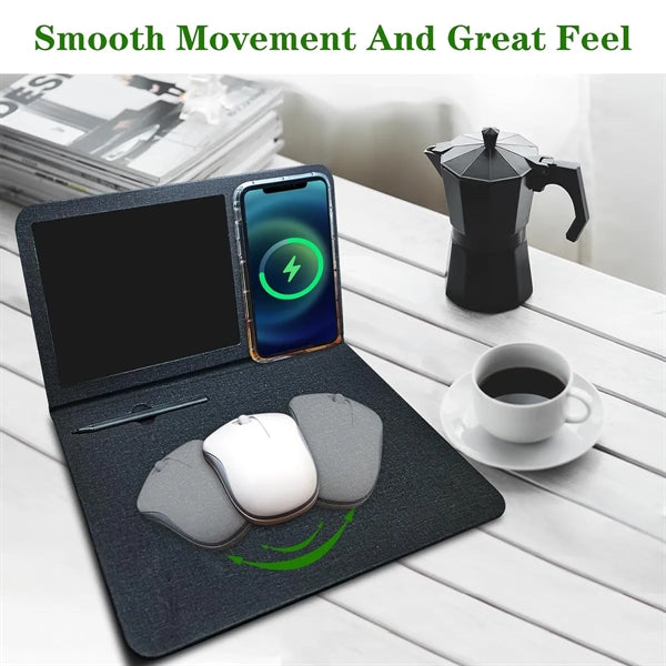 3 in 1 wireless Charging Mouse Pad with LCD Writing Tablet