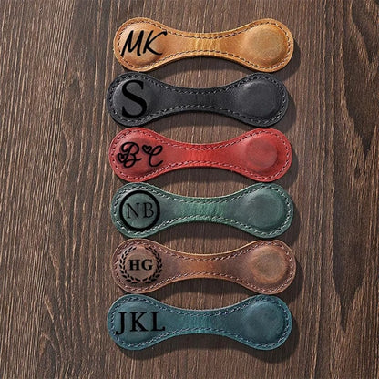 Personalized Magnetic Leather Bookmark