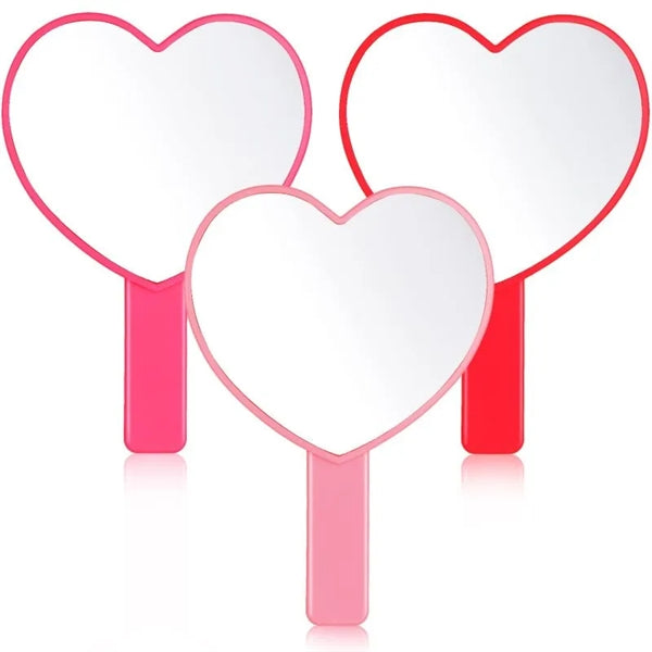 Portable Heart Shape Handheld Mirror
