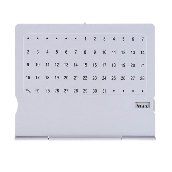 Ultra-Thin Metal Desktop Perpetual 100 Years Table Calendar