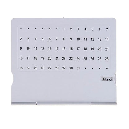 Ultra-Thin Metal Desktop Perpetual 100 Years Table Calendar