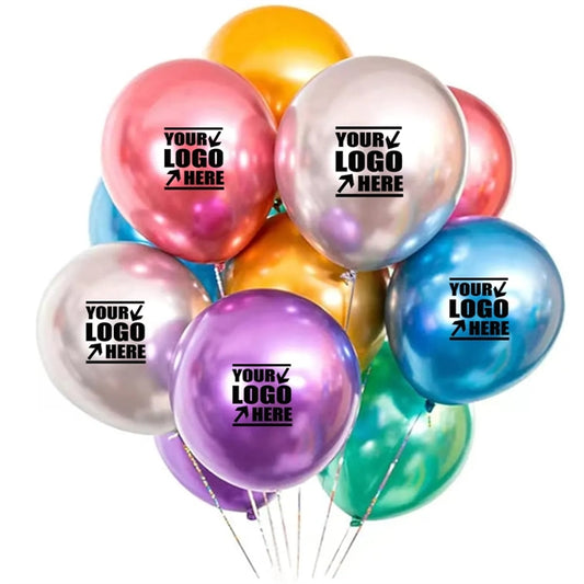 12 inch Round Thickened Metallic Chrome Latex Balloons