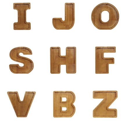 Wooden Alphabet Letter Piggy Bank