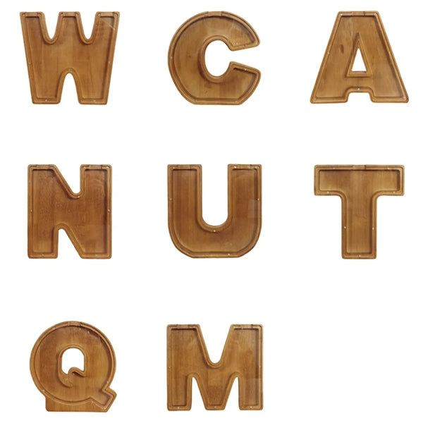 Wooden Alphabet Letter Piggy Bank