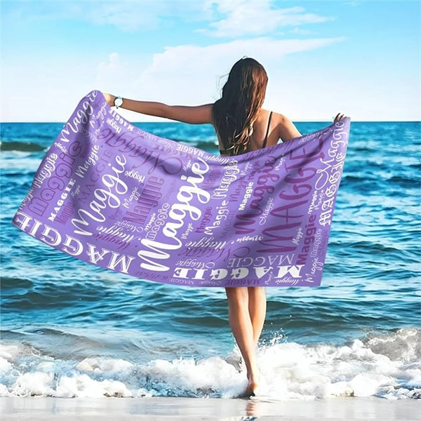 35" X 70" Premium Sublimation Silk Touch Velour Beach Towel