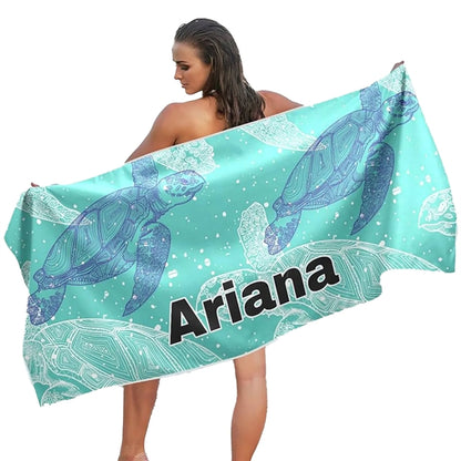 35" X 70" Premium Sublimation Silk Touch Velour Beach Towel