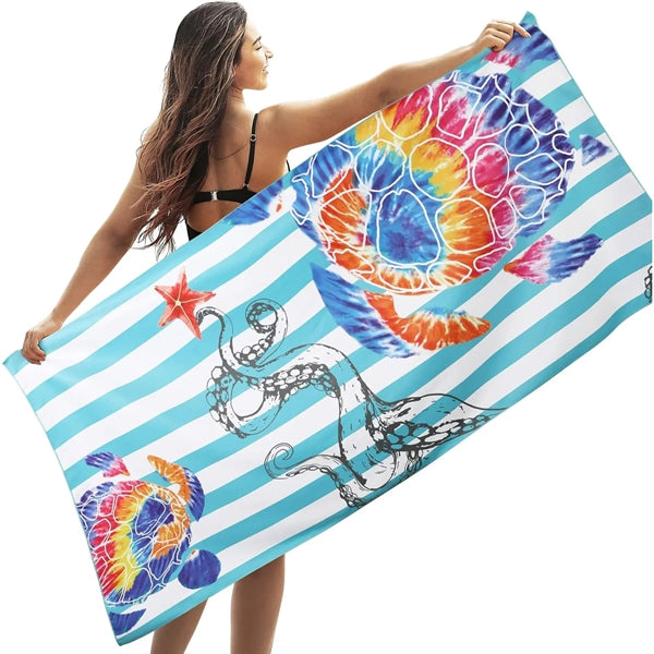 35" X 70" Premium Sublimation Silk Touch Velour Beach Towel