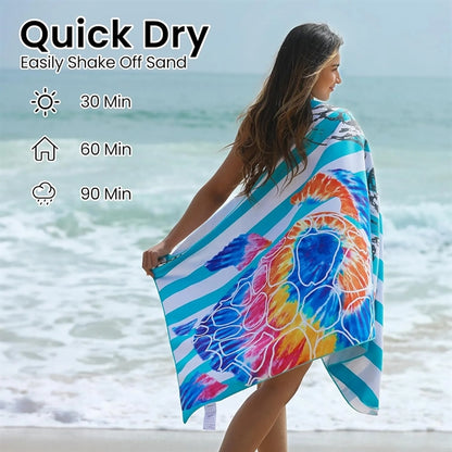 35" X 70" Premium Sublimation Silk Touch Velour Beach Towel