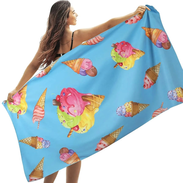 35" X 70" Premium Sublimation Silk Touch Velour Beach Towel