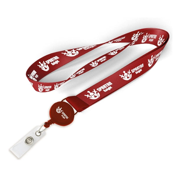 5/8" Polyester/Badge Reel/Metal Clip Lanyard Combo