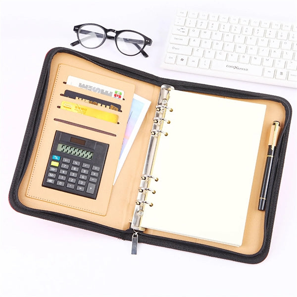 Zippered Notebook With Calculator