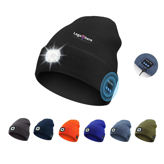 Bluetooth Beanie Hat With Light
