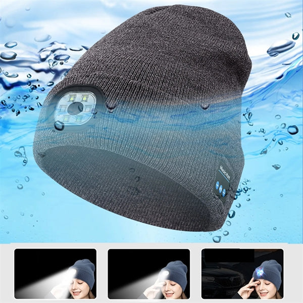 Bluetooth Beanie Hat With Light
