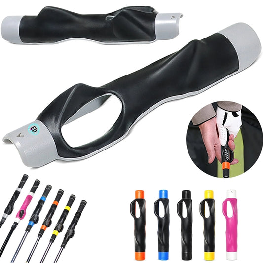 Golf Grip Trainer Attachment For Improving Hand Positioning