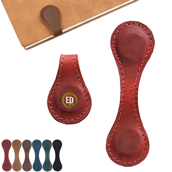Magnetic Leather Bookmark Handmade Book Clip