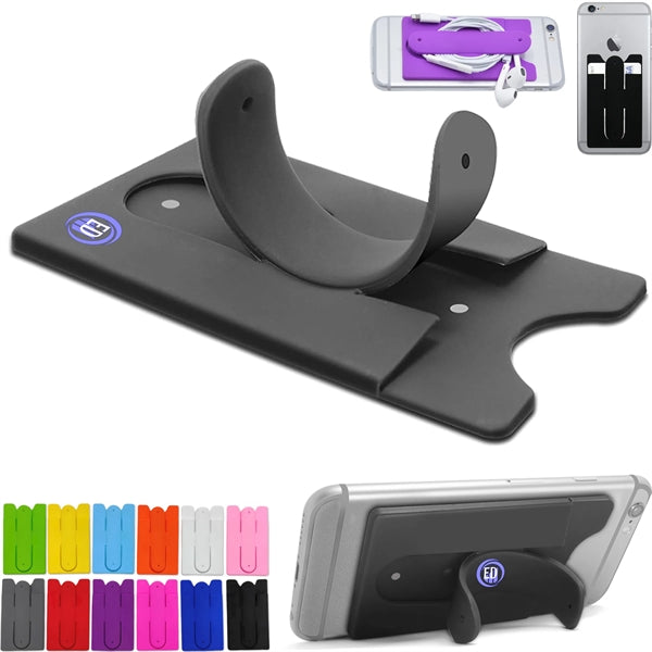 Silicone Card Holder With Cell Phone Stand
